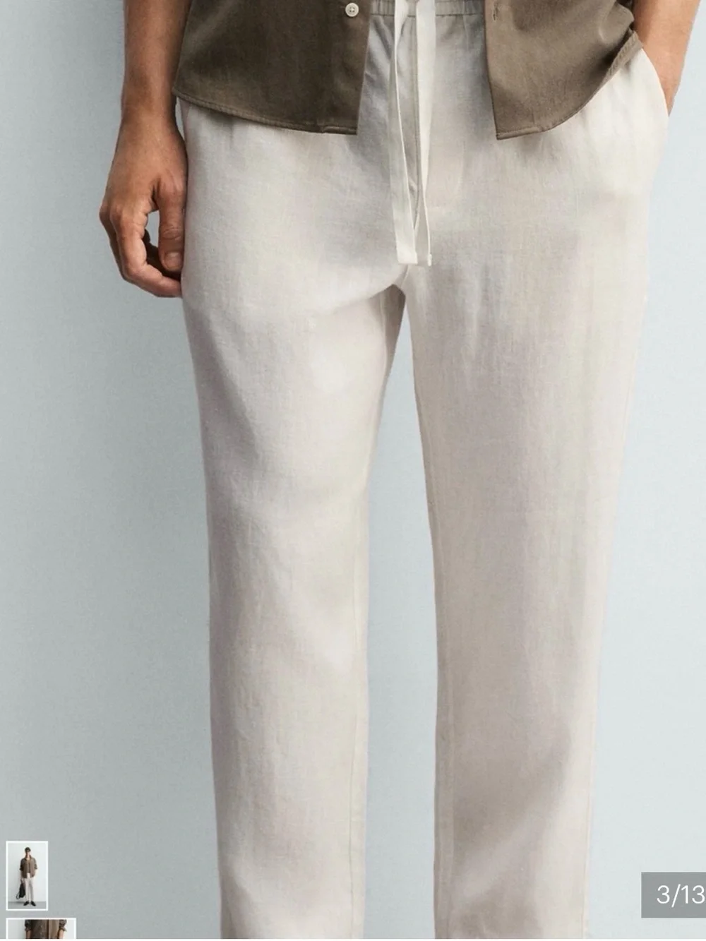 Zara Men’s Relaxed Linen Pants